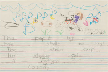 Kindergarten Writing Example 4